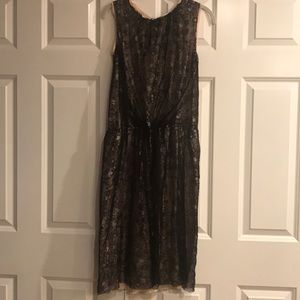 Dolce & Gabbana Black and Pink Sleeveless Lace Dress